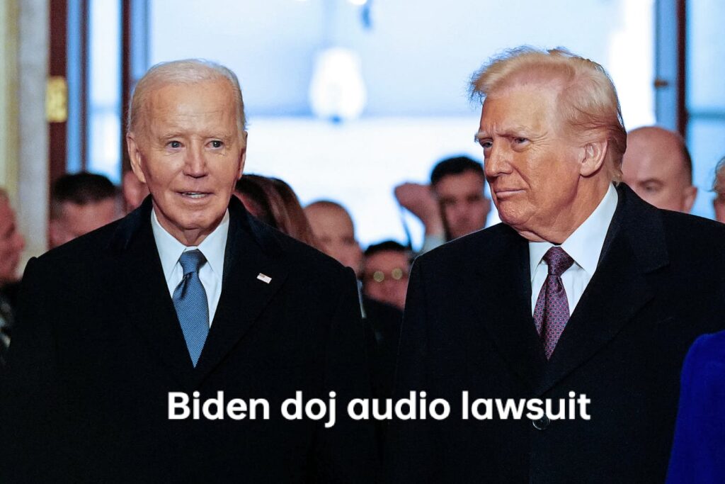 biden doj audio lawsuit